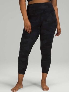 Lululemon Align High-Rise Pant 25" size 2 Heritage 365 Camo Deep Coal Multi